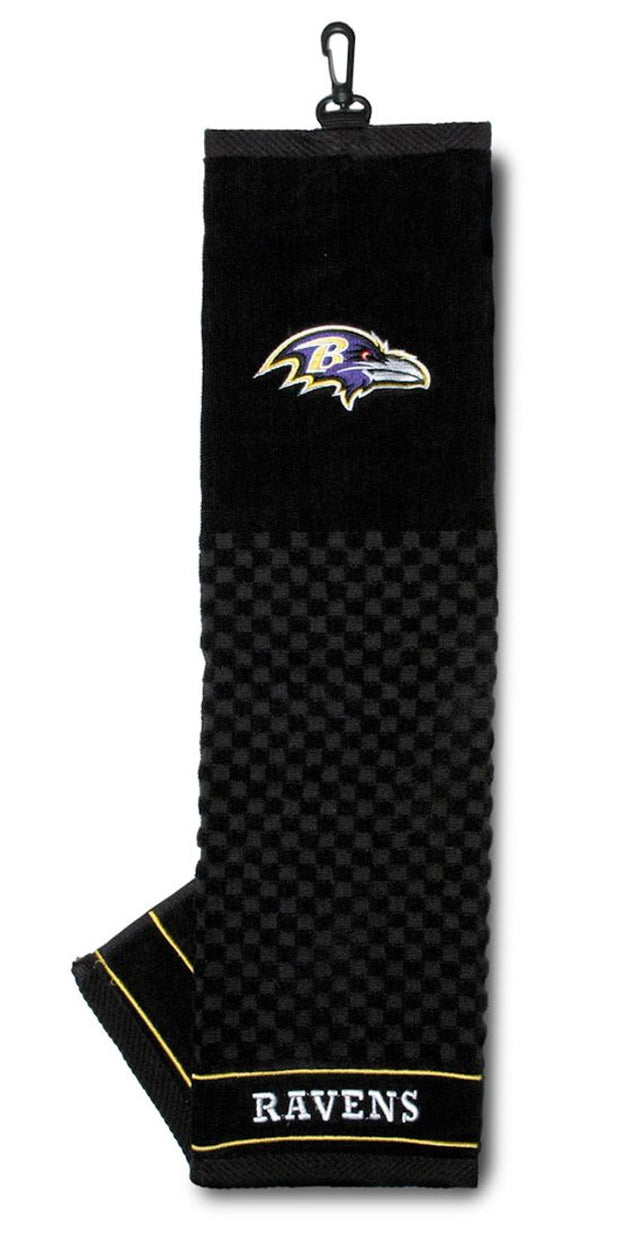 Toalla de golf bordada de los Baltimore Ravens de 16" x 22"