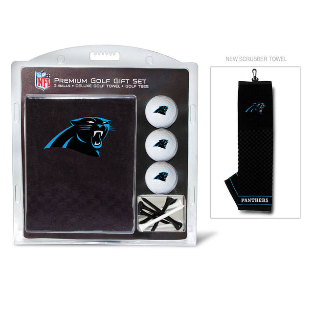 Juego de regalo de golf de los Carolina Panthers con toalla bordada