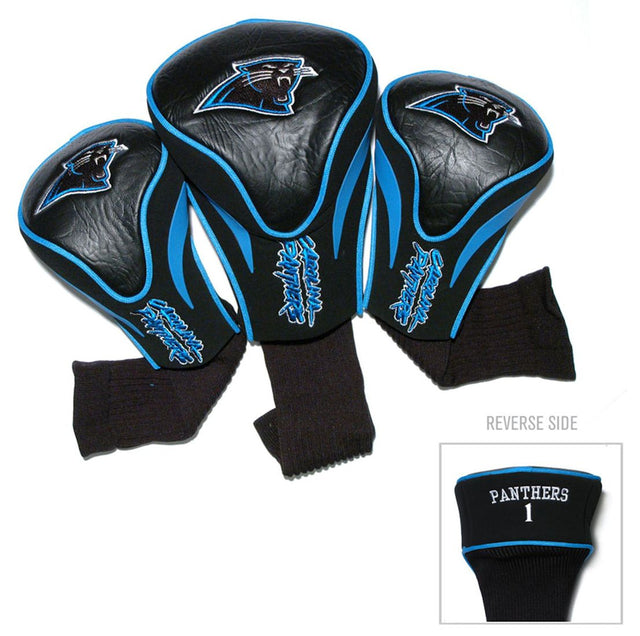 Juego de fundas para palos de golf de 3 piezas de Carolina Panthers Contour