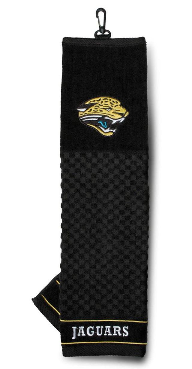 Toalla de golf de los Jacksonville Jaguars bordada de 16 x 22 pulgadas