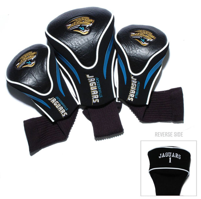 Juego de fundas para palos de golf Jacksonville Jaguars, 3 piezas, estilo contorno