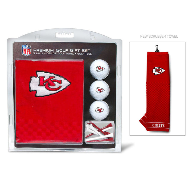 Juego de regalo de golf de los Kansas City Chiefs con toalla bordada