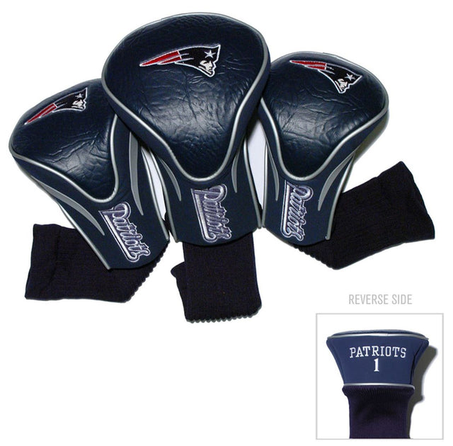 Juego de fundas para palos de golf New England Patriots de 3 piezas