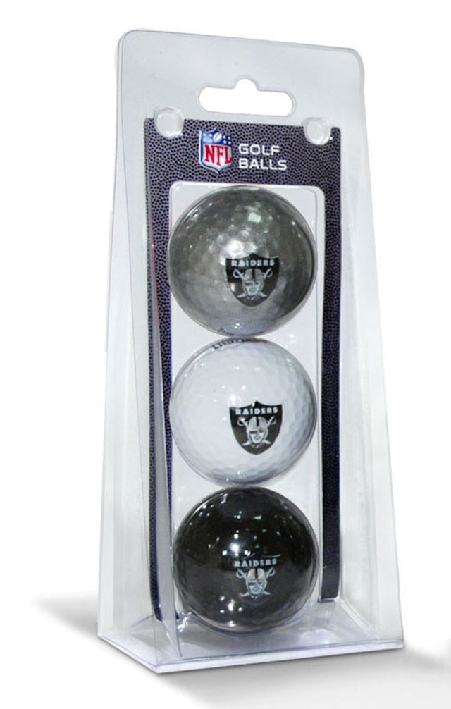 Paquete de 3 pelotas de golf de Los Vegas Raiders