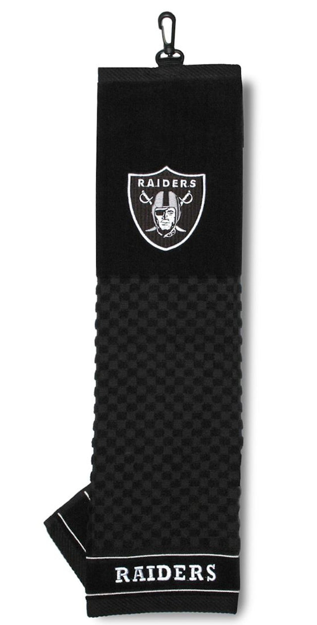 Toalla de golf bordada de 16" x 22" de Los Vegas Raiders