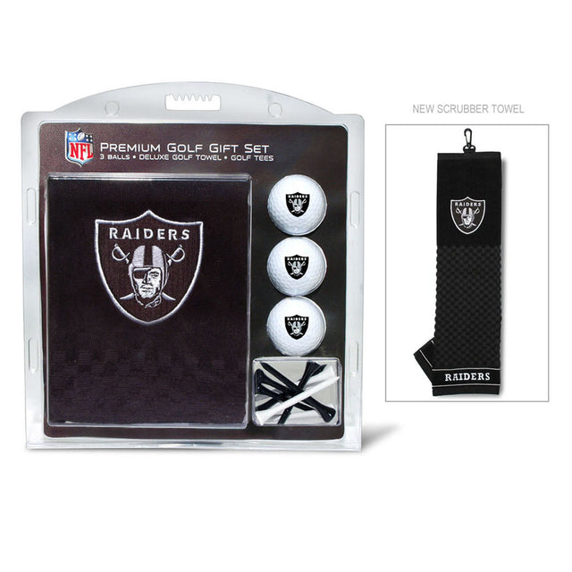 Set de regalo de golf con toalla bordada de los Raiders de Las Vegas