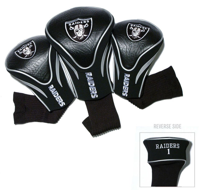 Juego de fundas para palos de golf Las Vegas Raiders, 3 piezas, estilo contorno