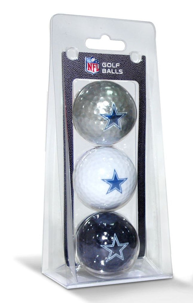 Paquete de 3 pelotas de golf de los Dallas Cowboys