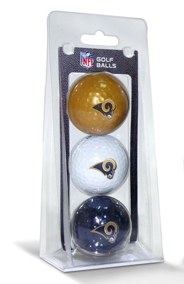 Paquete de 3 pelotas de golf de Los Angeles Rams