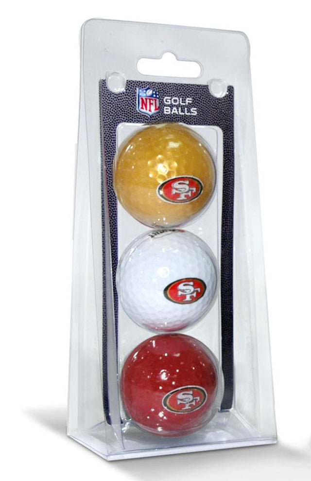 Paquete de 3 pelotas de golf de los San Francisco 49ers
