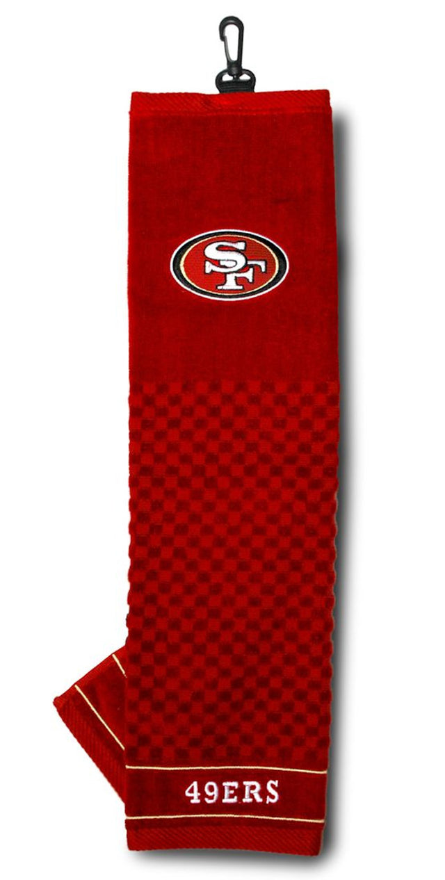 Toalla de golf bordada de 16" x 22" de los San Francisco 49ers