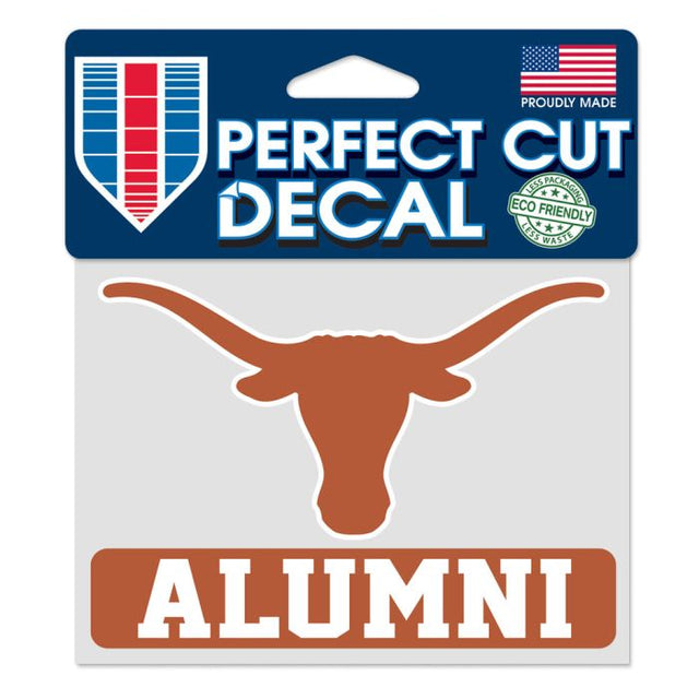 Calcomanía de color de corte perfecto de Texas Longhorns ALUMNI de 4,5" x 5,75"