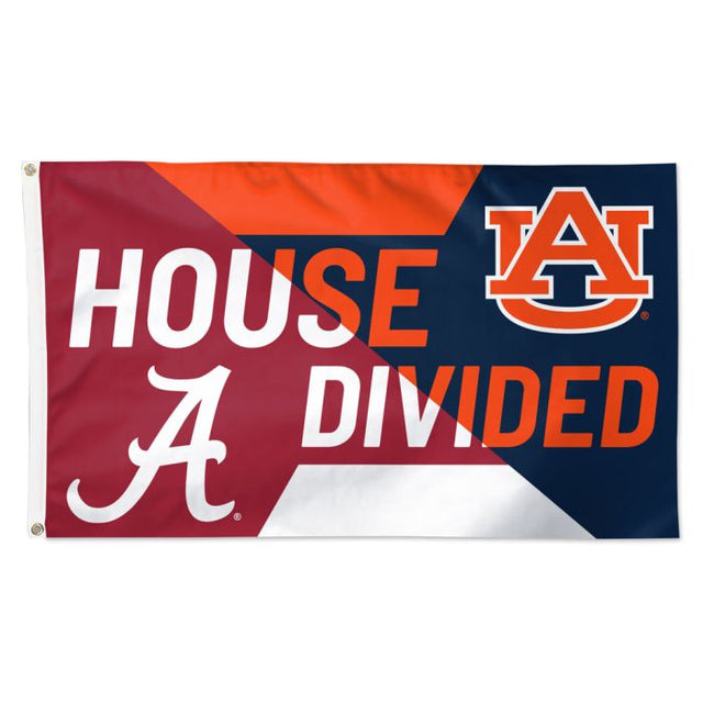 Alabama Crimson Tide / Auburn Tigers house divided Flag - Deluxe 3' X 5' Rivalry