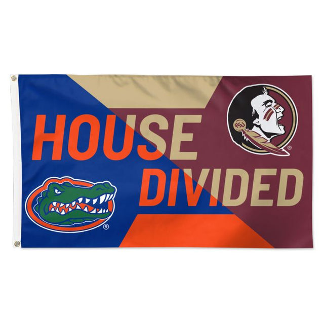 Bandera de los Florida Gators/Florida State Seminoles - Deluxe 3' X 5' Rivalidad