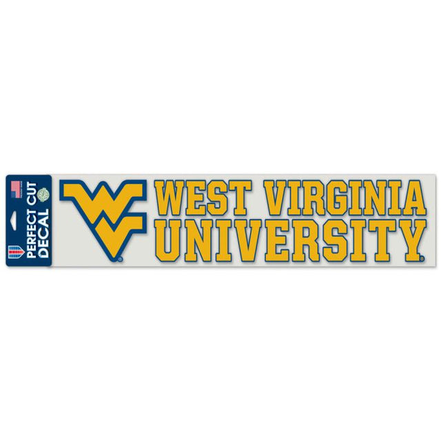 West Virginia Mountaineers Perfect Cut Decals 4" x 17"