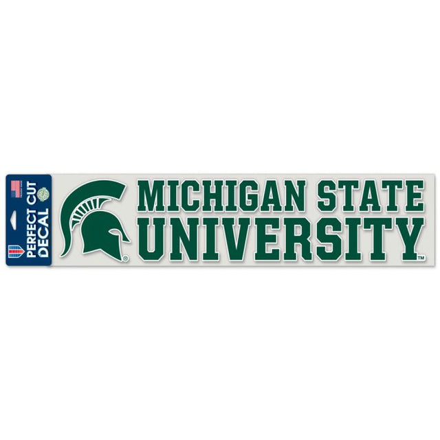 Calcomanías de corte perfecto de Spartans de Michigan State, 4" x 17"