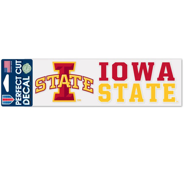 Iowa State Cyclones Stacked Design Perfect Cut Decals 3" x 10"
