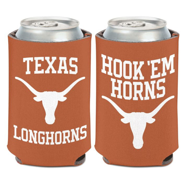 Enfriador de lata con eslogan de Texas Longhorns, 12 oz.