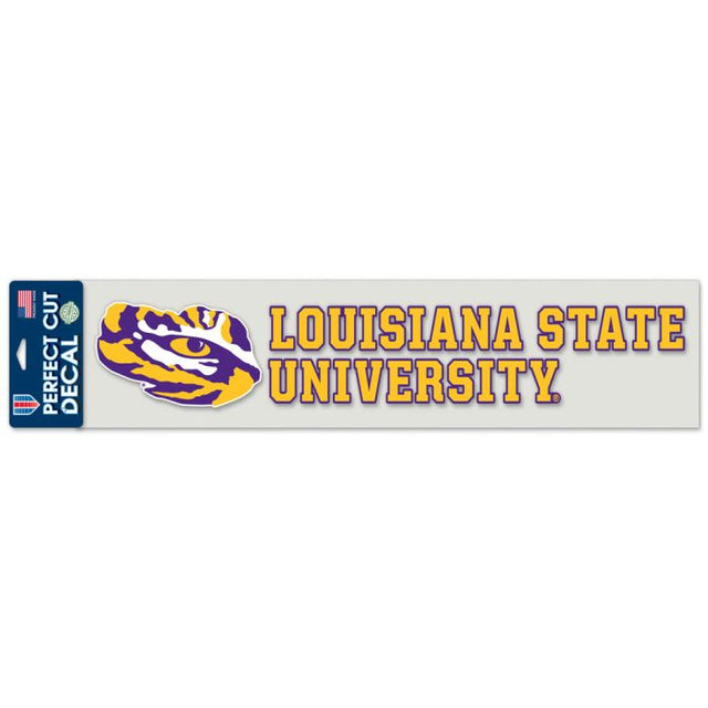 Calcomanías de corte perfecto de los LSU Tigers de 4" x 17"