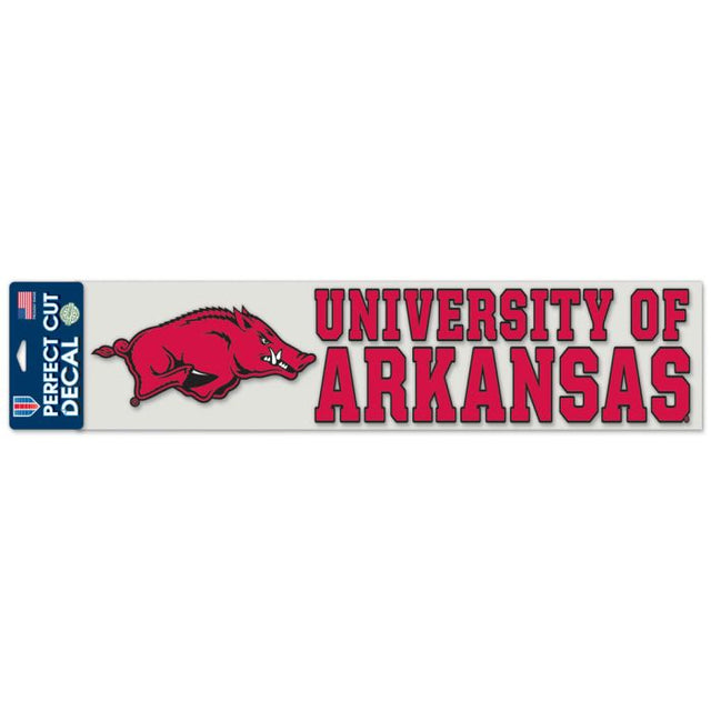 Arkansas Razorbacks Perfect Cut Decals 4" x 17"