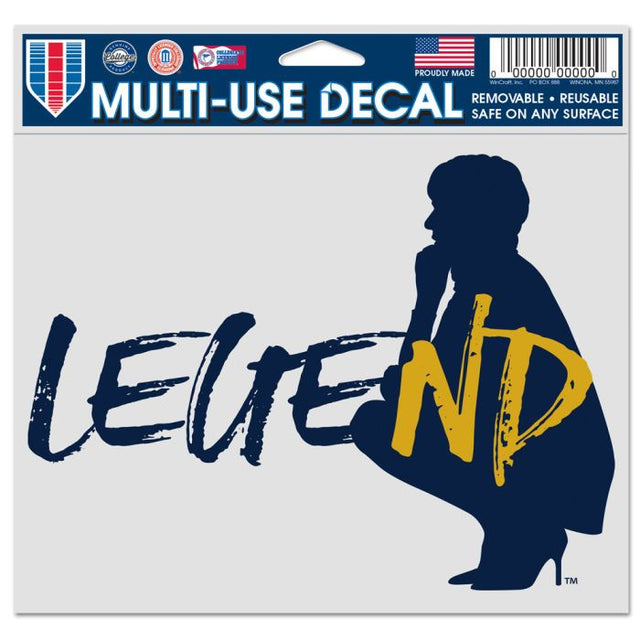 Notre Dame Fighting Irish MUFFETT LEGEND Multi-Use Decal -Clear Bckrgd 5" x 6"