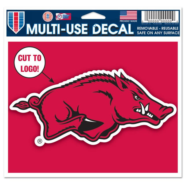 Arkansas Razorbacks Multi-Use Decal - cut to logo 5" x 6"