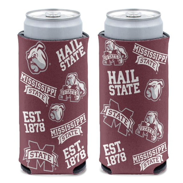 Refrigerador delgado de 12 oz de Mississippi State Bulldogs
