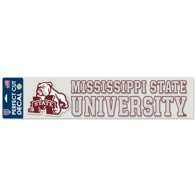 Calcomanías de corte perfecto de Mississippi State Bulldogs de 4" x 17"
