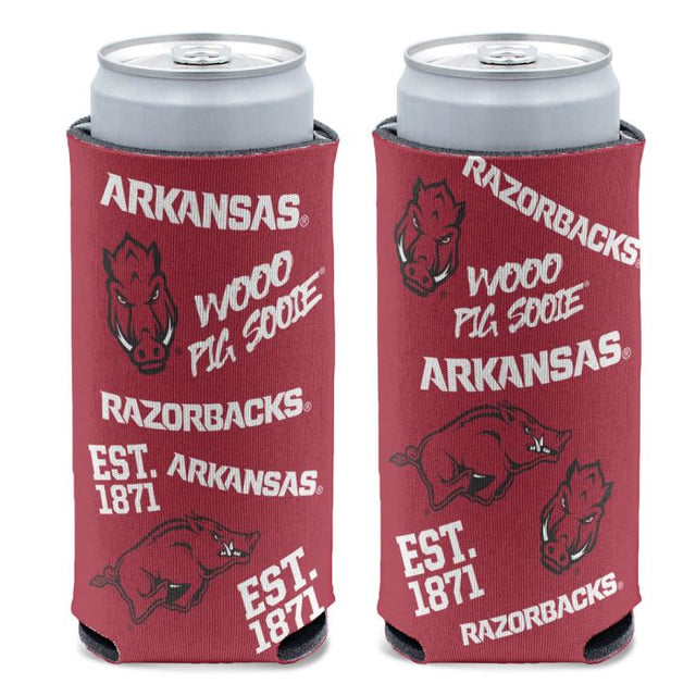Arkansas Razorbacks 12 oz Slim Can Cooler