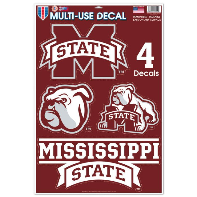 Calcomanía multiusos de Mississippi State Bulldogs, 11" x 17"