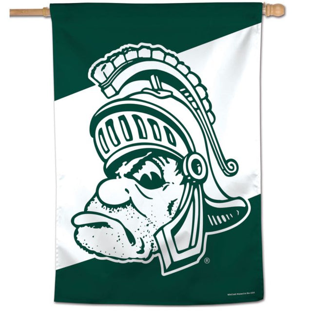 Bandera vertical de los Spartans de Michigan State/College Vault de 28" x 40"