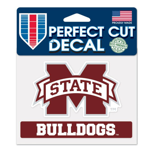 Calcomanía de color de corte perfecto de los Bulldogs de Mississippi State Bulldogs, 4,5" x 5,75"