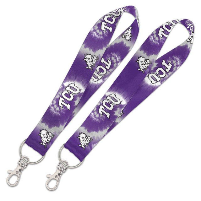 TCU Horned Frogs TIE DYE Lanyard Key Strap 1"