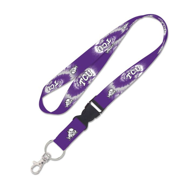 TCU Horned Frogs TIE DYE Lanyard w/detachable buckle 1"