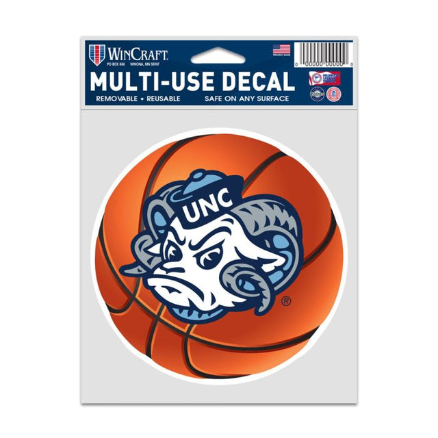 North Carolina Tar Heels BASKETBALL Fan Decals 3.75" x 5"