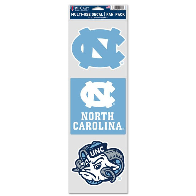 North Carolina Tar Heels MASCOT Fan Decals 3.75" x 12"