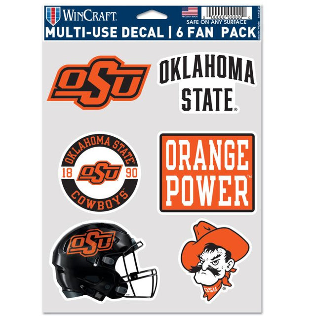 Oklahoma State Cowboys FOOTBALL HELMET Multi Use 6 Fan Pack