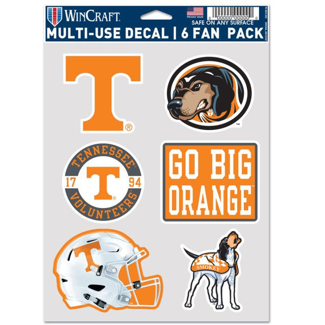 Paquete de 6 cascos de fútbol multiusos de Tennessee Volunteers