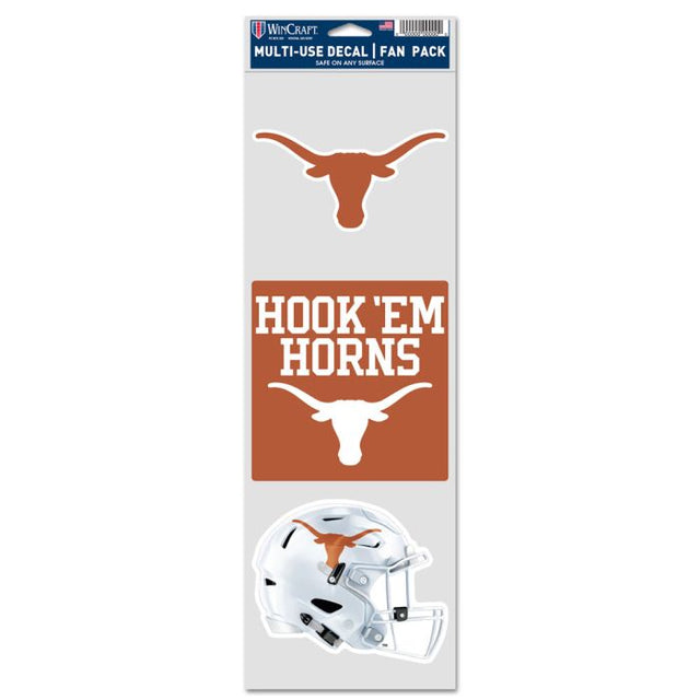 Calcomanías para fanáticos de Texas Longhorns de 3,75" x 12"