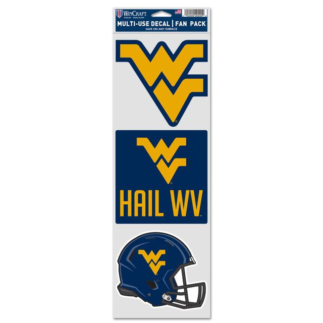 West Virginia Mountaineers West Virginia Fan Decals 3.75" x 12"