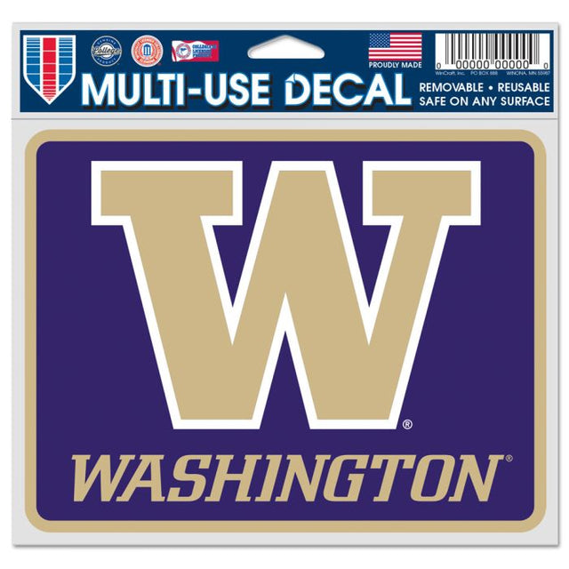 Calcomanías para fanáticos de Washington Huskies de 5" x 6"