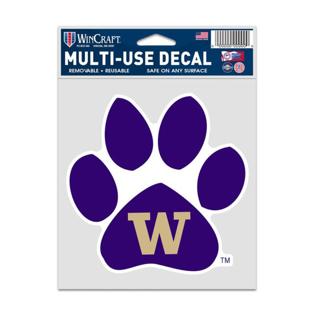 Calcomanías para fanáticos con el logotipo secundario de Washington Huskies, 3,75" x 5"