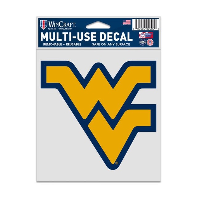 West Virginia Mountaineers SECONDARY LOGO Fan Decals 3.75" x 5"