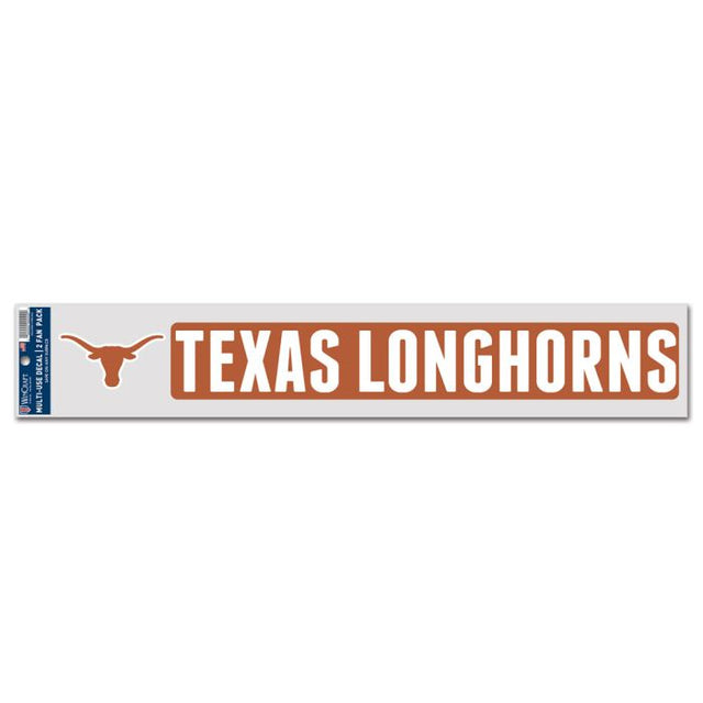 Calcomanías para fanáticos de Texas Longhorns de 3" x 17"
