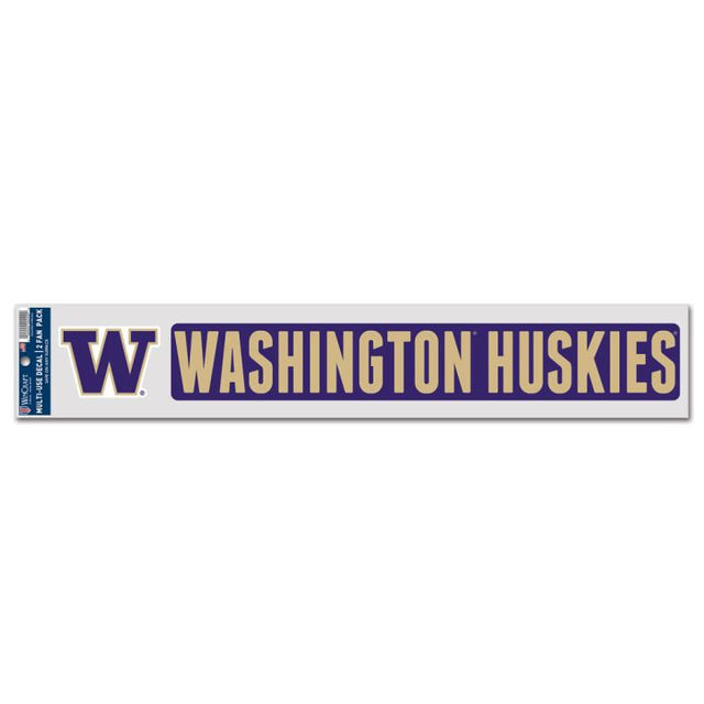 Calcomanías para fanáticos de los Washington Huskies de 3" x 17"