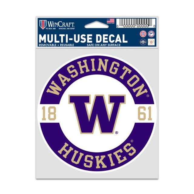 Calcomanías para fanáticos de Washington Huskies PATCH de 3,75" x 5"
