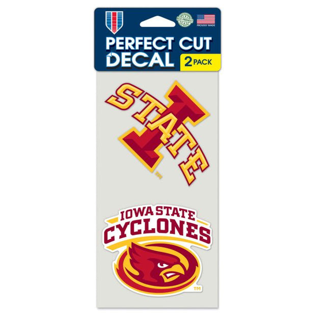 Iowa State Cyclones Perfect Cut Decal set of two 4"x4"