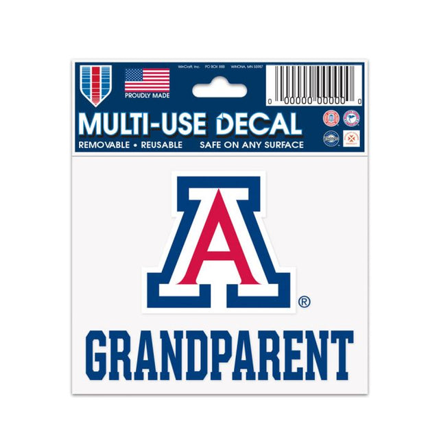 Arizona Wildcats GRANDPARENT Multi-Use Decal 3" x 4"