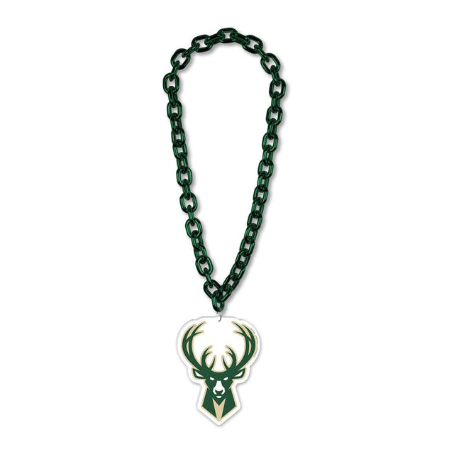 Collar con cadena de abanico grande de los Milwaukee Bucks