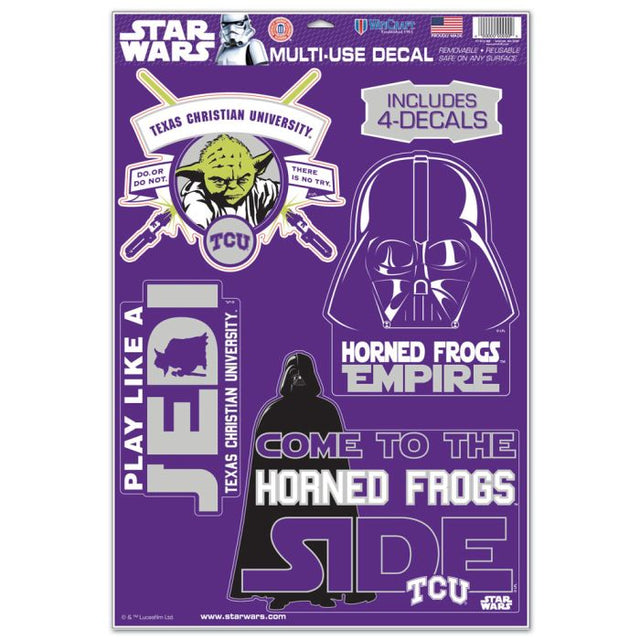 TCU Horned Frogs / Star Wars YODA & DARTH VADER Multi-Use Decal 11" x 17"
